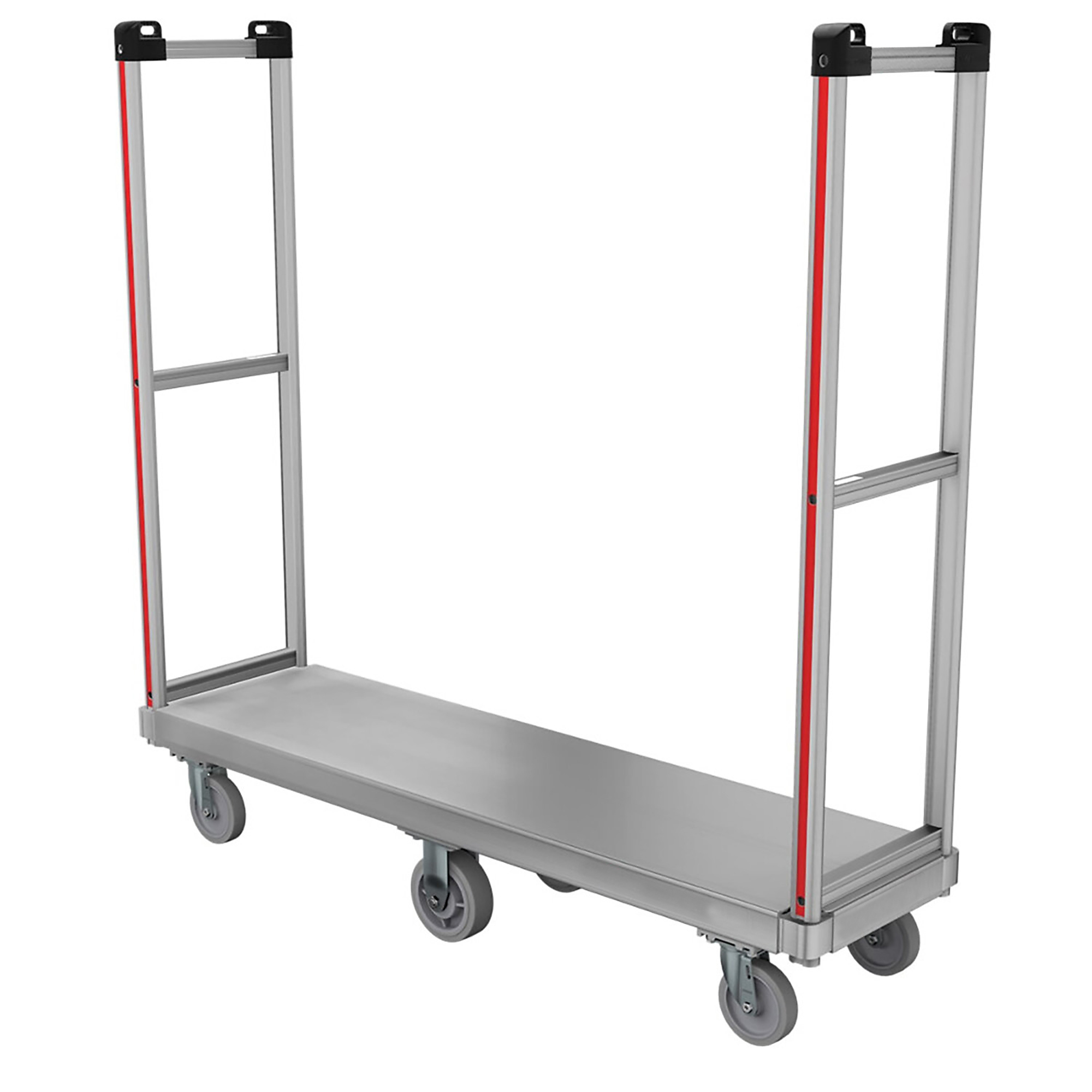SNAP-LOC E-Track Single Wood Dolly Strap Tie-Down Anchor Kit with 2-Inch x 16-Foot Ratchet 4,400 lb E-Track Aluminum U-Boat Cart 16x60 5x1.25 Solid Rubber Casters Removeable Handles 1200-pounds, Model# SLVMLBDLK112